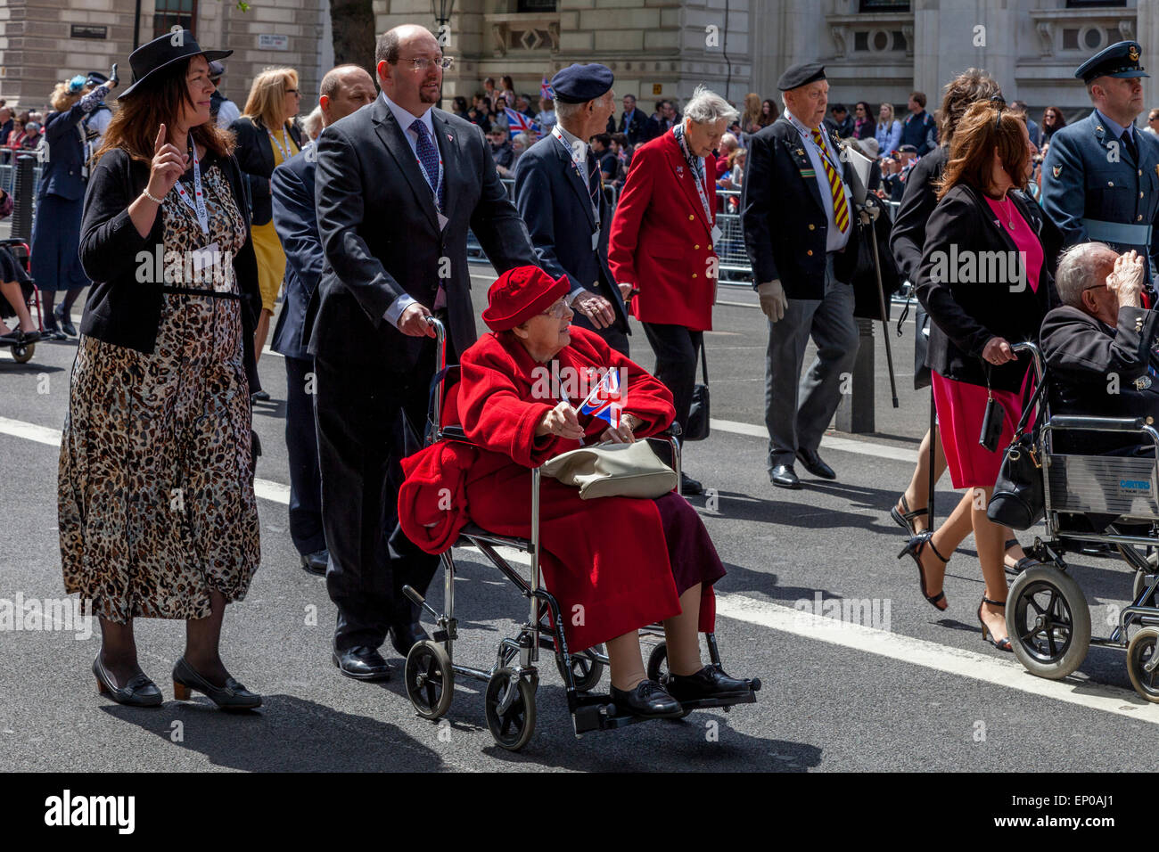 A British Army War Veterans Parade Passes The Cenotaph As Part Of The ...