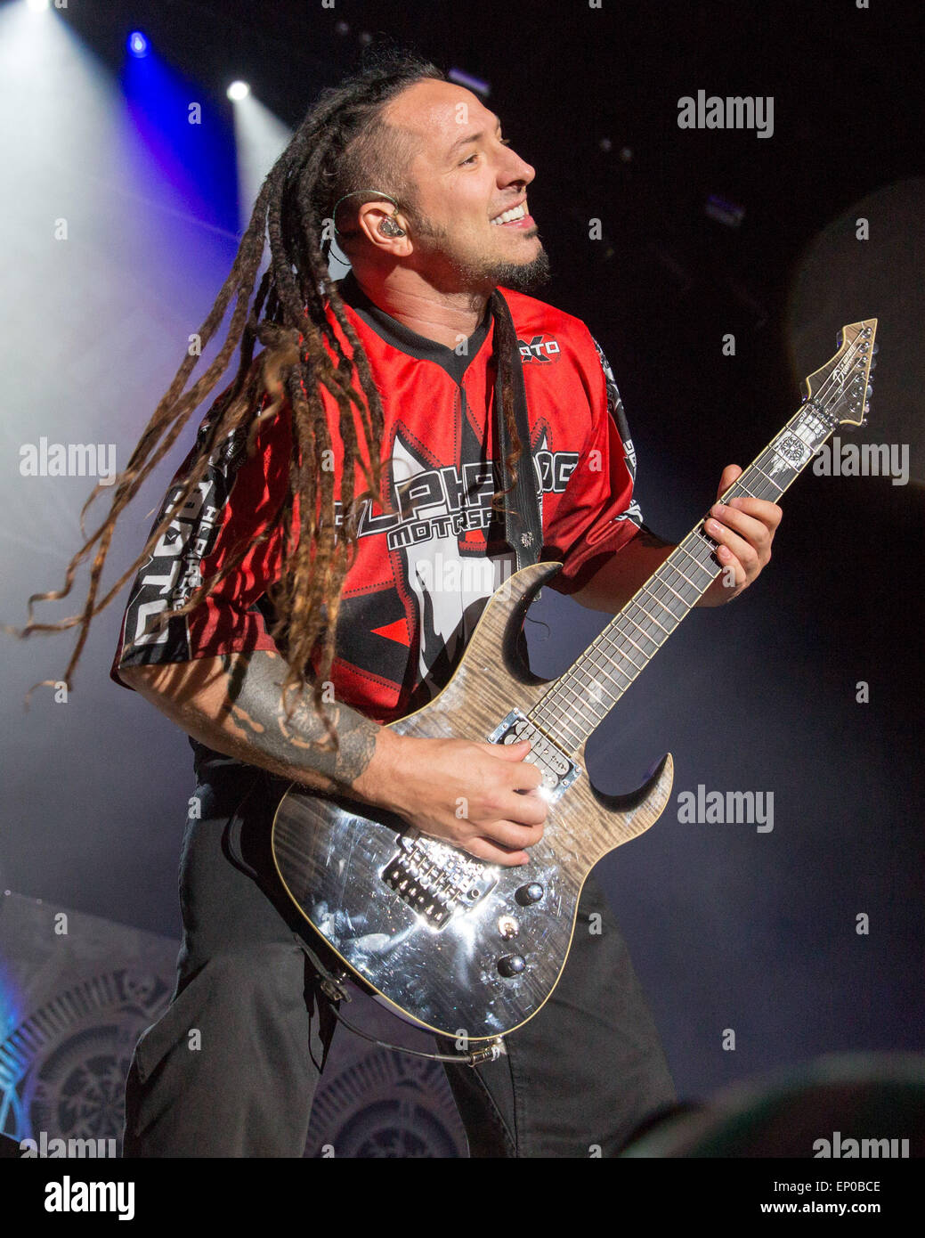 Somerset, Wisconsin, USA. 9th May, 2015. Guitarist ZOLTAN BATHORY of