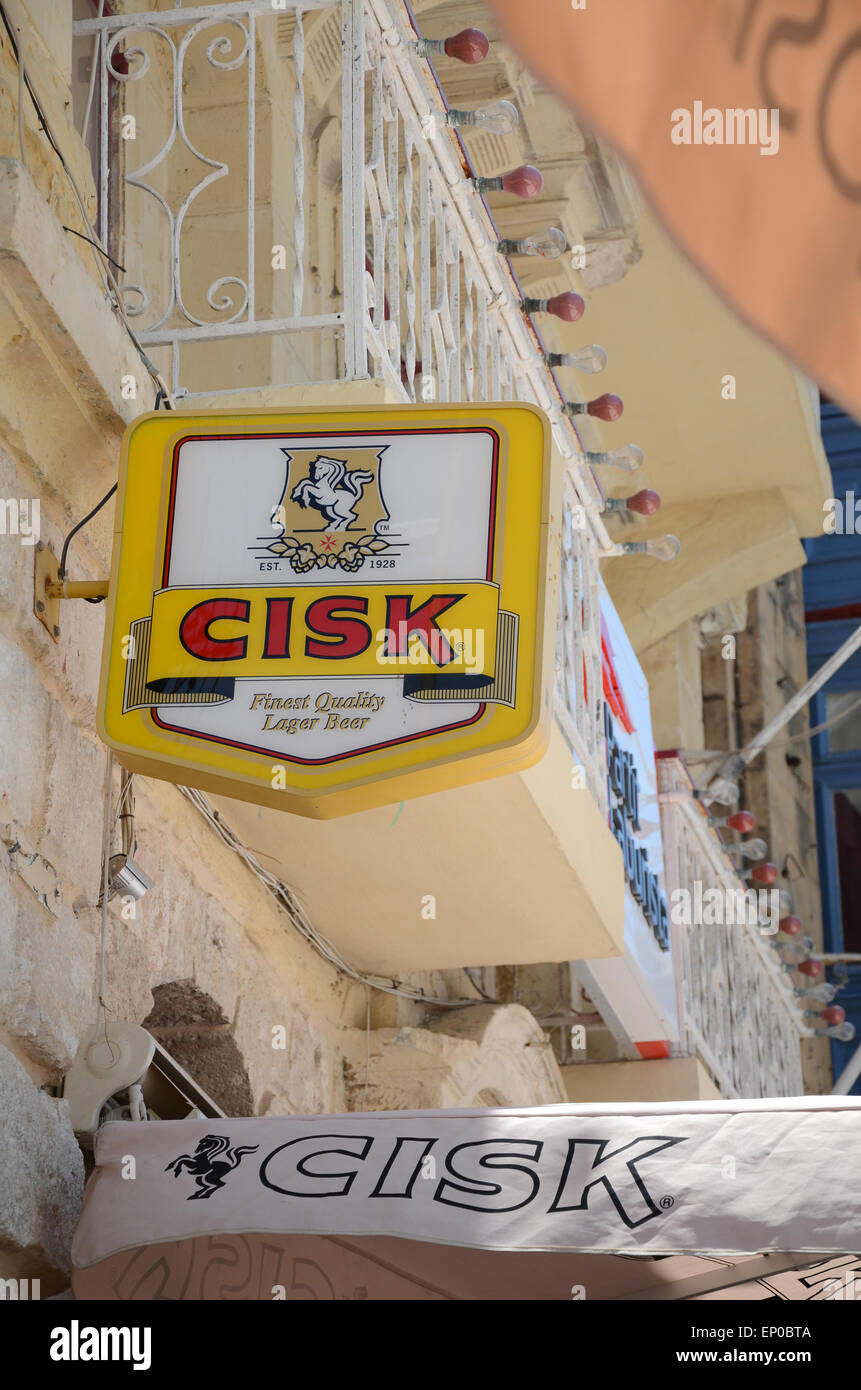 Cisk, local Maltese beer, Malta Europe Stock Photo