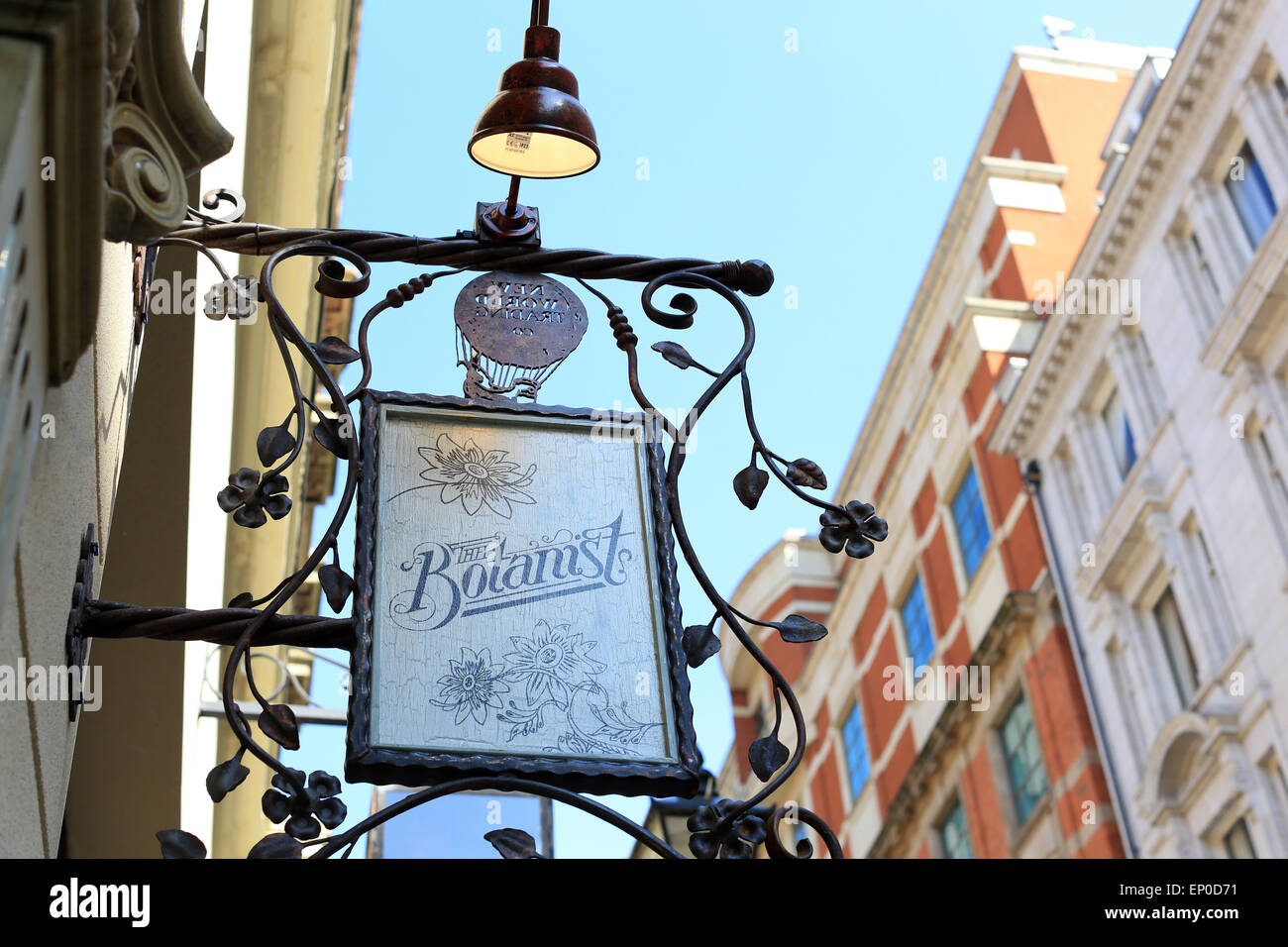The Botanist, Birmingham - restaurant and bar signage Stock Photo