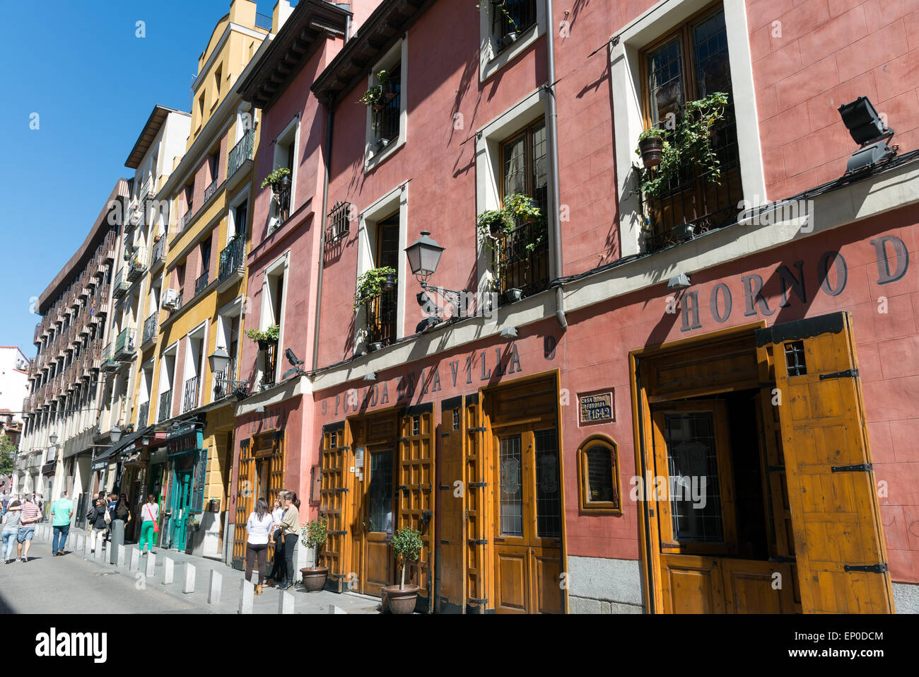 Bars in the Calle Cava Baja in La Latina district, Madrid, Spain Stock