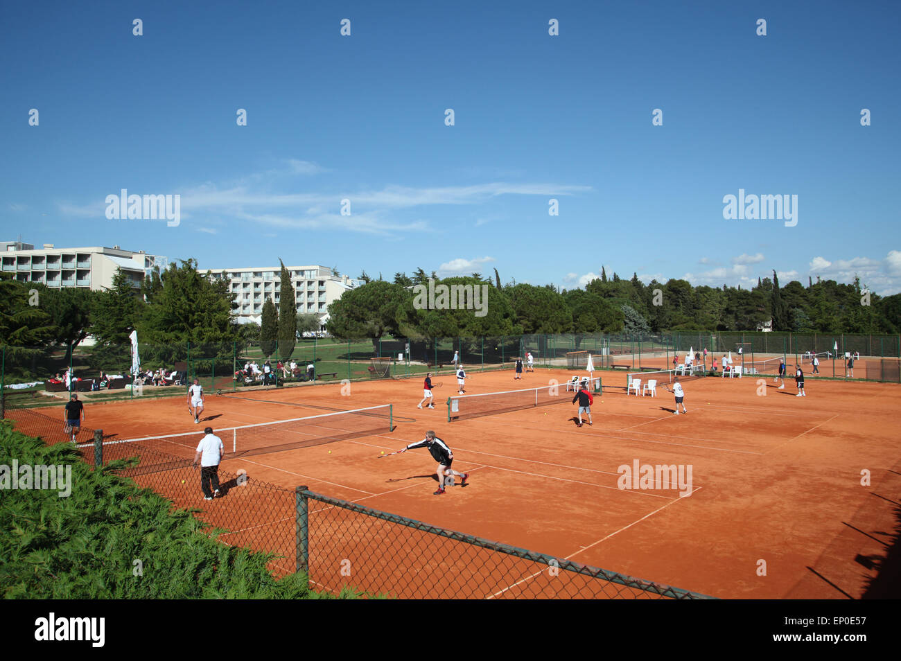 Tennis Camp in Novigrad,Istrien,Kroatien Stock Photo - Alamy