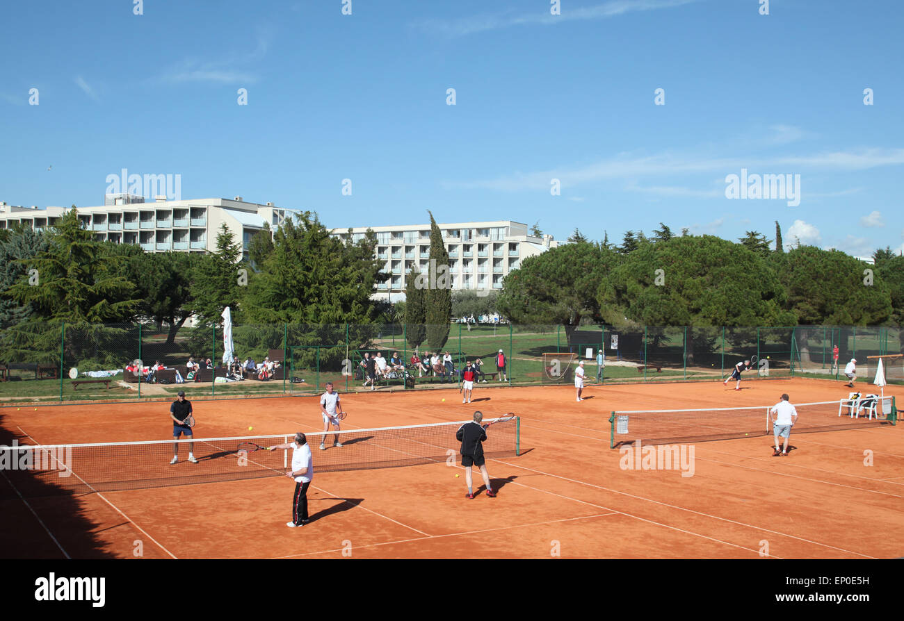 Tennis Camp in Novigrad,Kroatien Stock Photo - Alamy