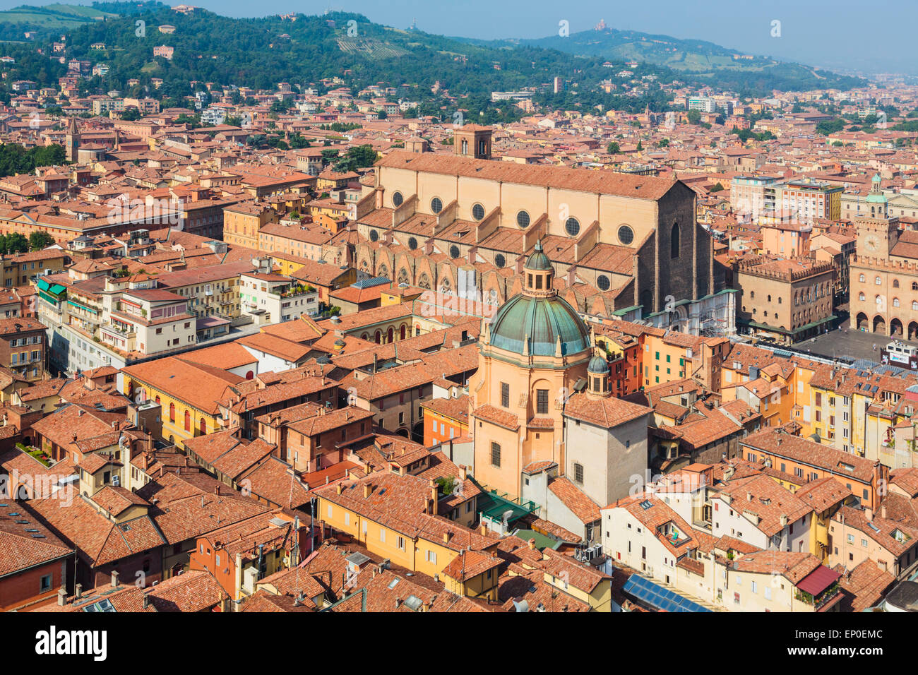Bologna, EmiliaRomagna, Italy. Overall view of the historic centre of
