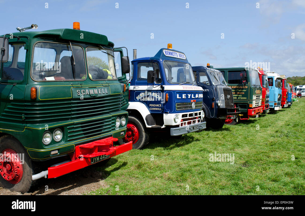 Vintage haulage lorrys at a classic rally Stock Photo