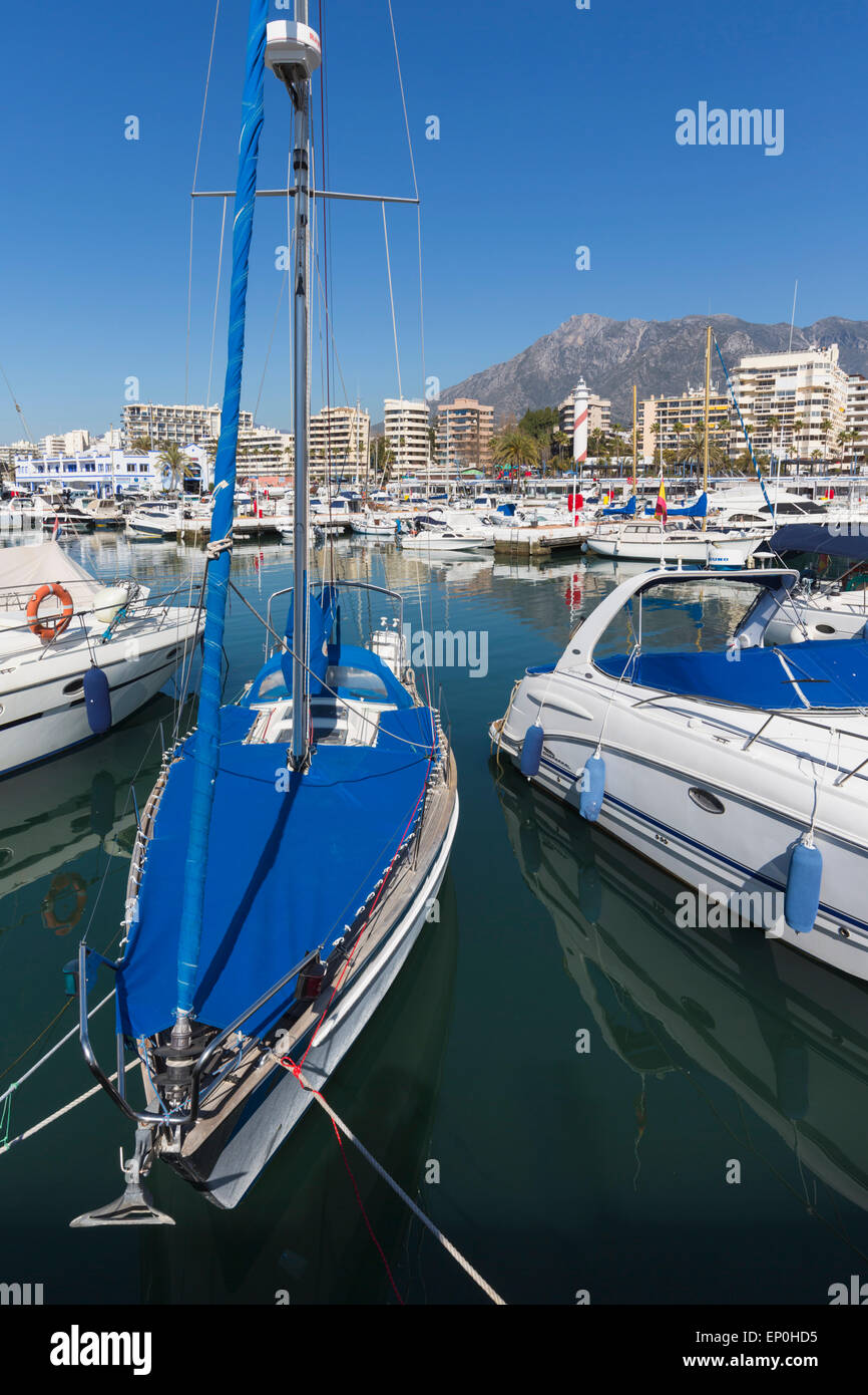 Marbella, Costa del Sol, Malaga Province, Andalusia, southern Spain. Sports Port.  Puerto Deportivo. Stock Photo