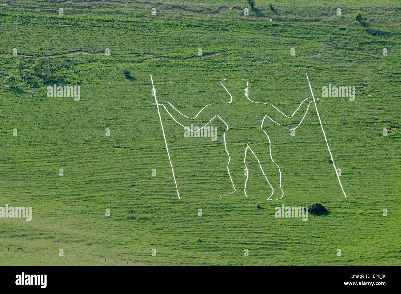 Long Man of Wilmington near Eastbourne, England, Great Britain, Europe Stock Photo