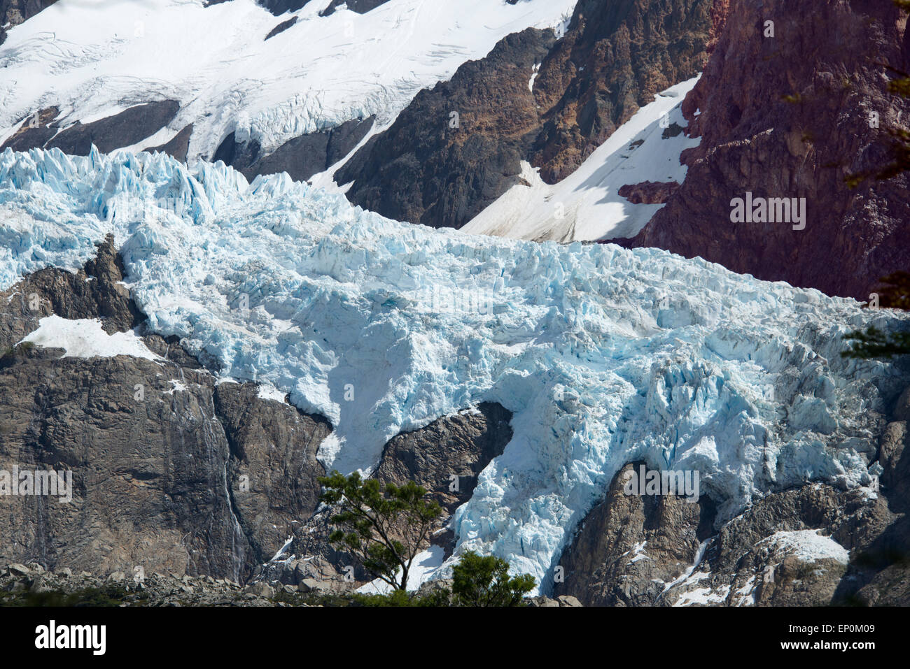 Piedras Blancas Glacier  Mount Fitz Roy Range Los Glaciares National Park Patagonia Argentina Stock Photo