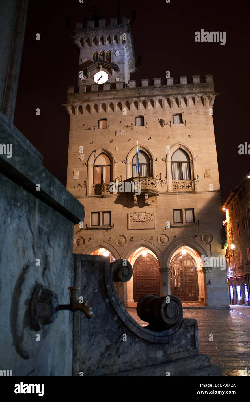 San Marino at night Stock Photo