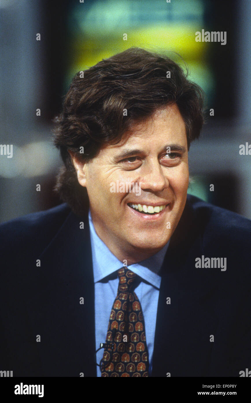 American journalist and author David Maraniss appears on NBC's Meet the Press talk show May 5, 1996 in Washington, DC. Stock Photo