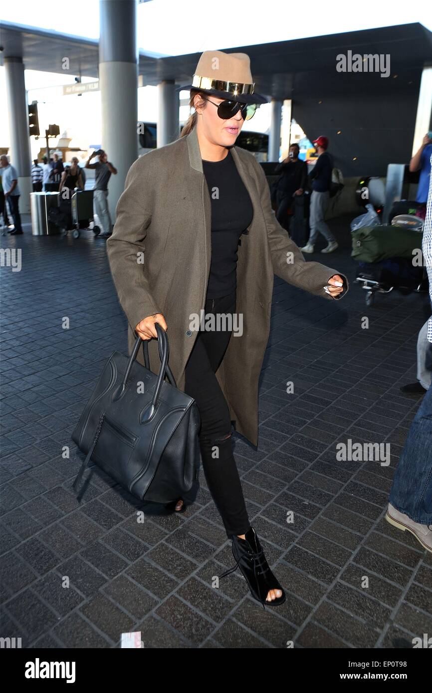 Khloe Kardashian departs from Los Angeles International Airport (LAX