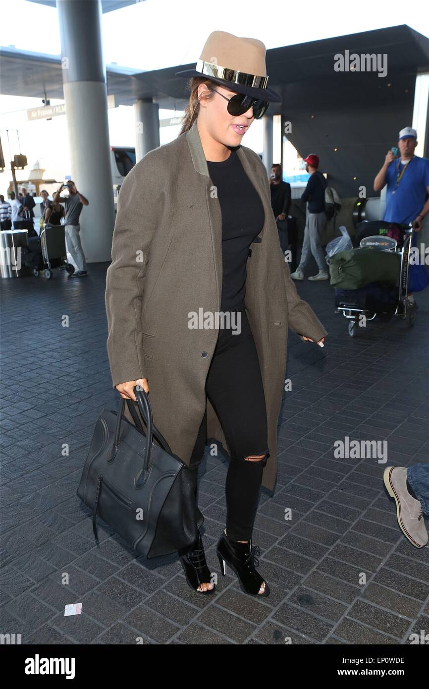 Khloe Kardashian departs from Los Angeles International Airport (LAX
