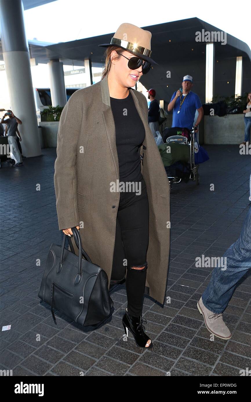 Khloe Kardashian departs from Los Angeles International Airport (LAX