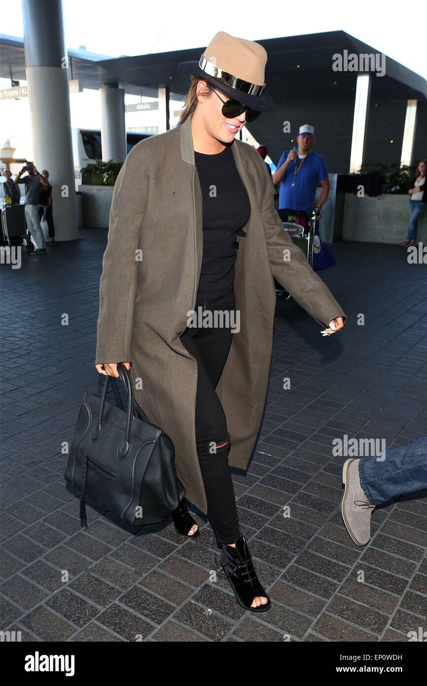 Khloe Kardashian departs from Los Angeles International Airport (LAX
