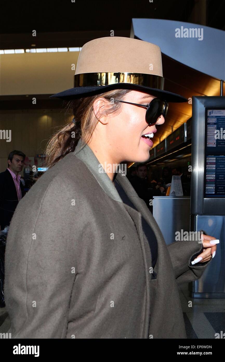 Khloe Kardashian departs from Los Angeles International Airport (LAX
