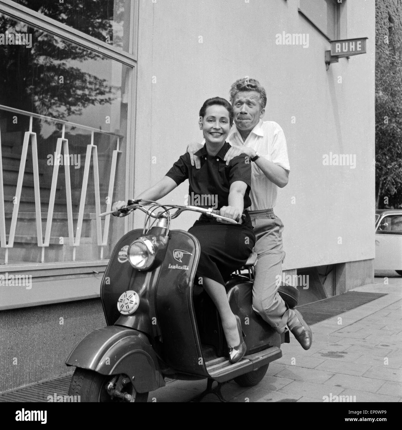 Deutschen Schauspieler Hannelore Schroth und Heinz Reincke bei der