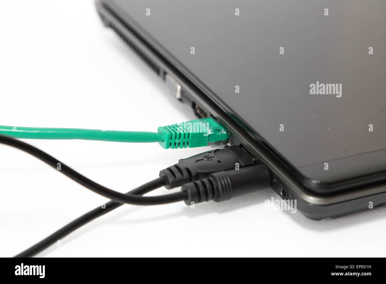 Different types of connections available on a computer Stock Photo Alamy