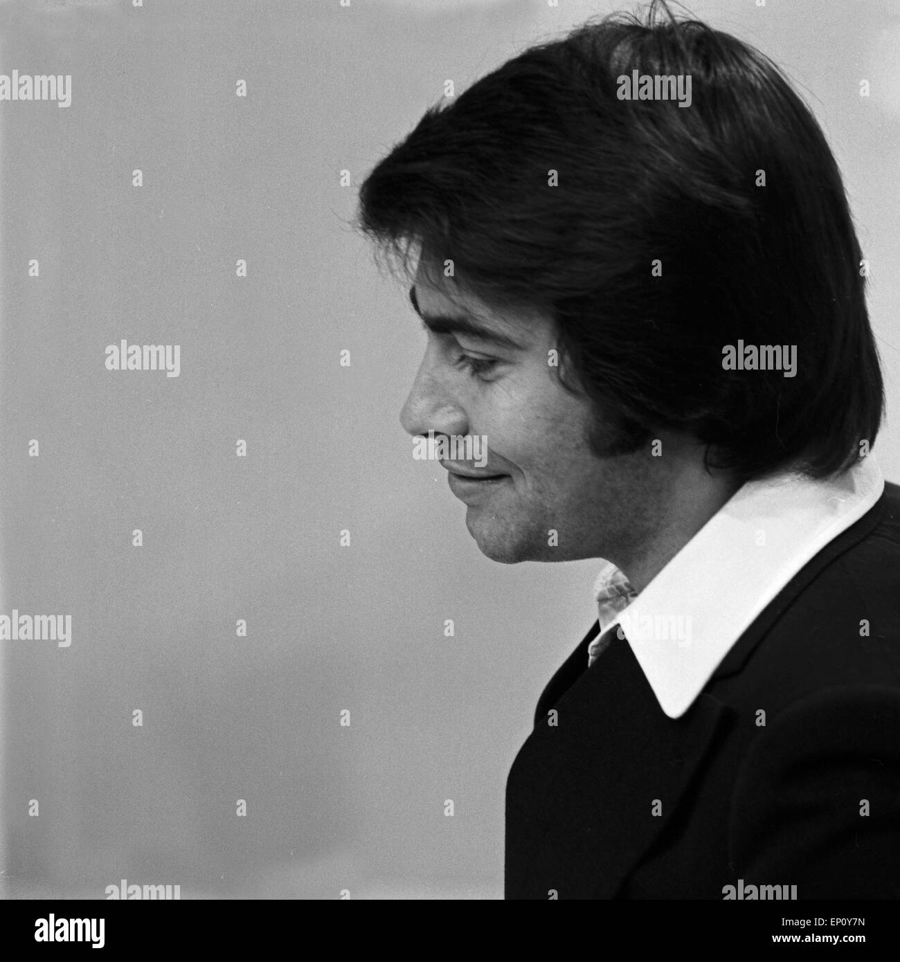 Deutscher Schlagersänger Roy Black, Anfang 1970er Jahre. German schlager singer Roy Black
