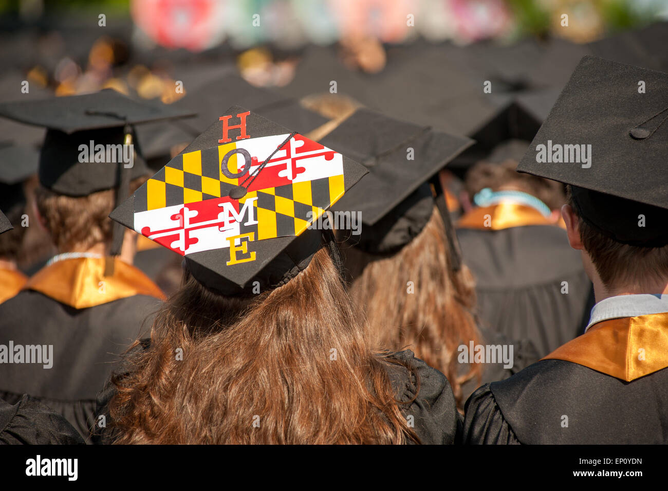 Decorative graduation cap in Baltimore, Maryland, USA Stock Photo