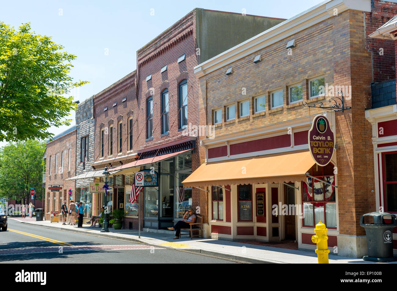 Downtown scene of Berlin, Maryland, USA Stock Photo