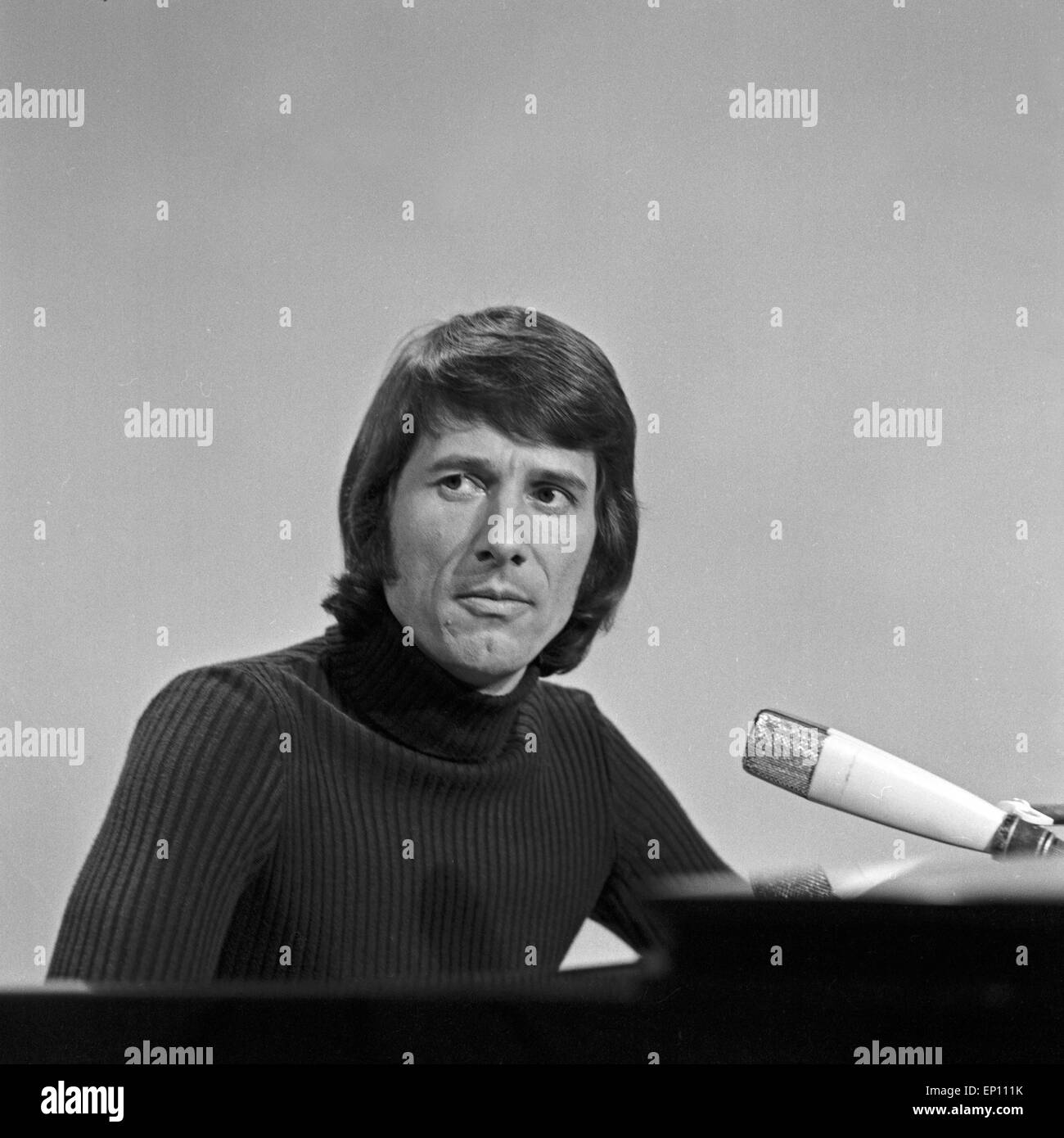 Deutscher Sänger Udo Jürgens, Hamburg 1970er Jahre. German singer Udo ...