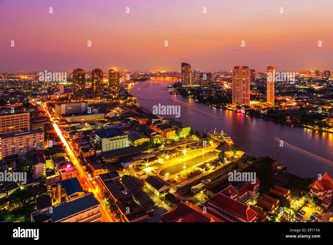 Bangkok city night view time hi-res stock photography and images - Alamy
