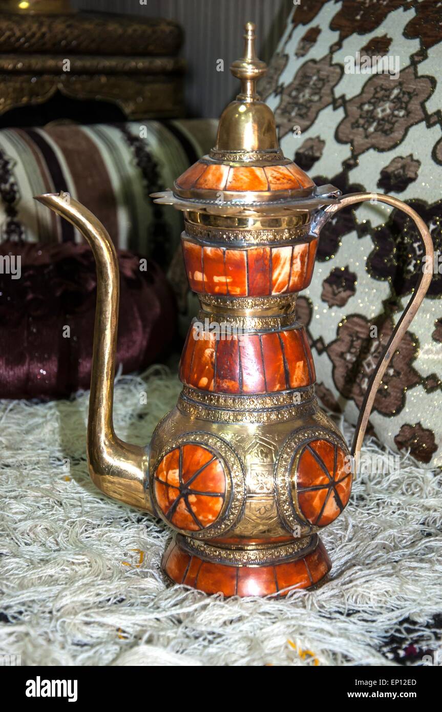 Kettle in Arabic style made in Marokoo Stock Photo Alamy