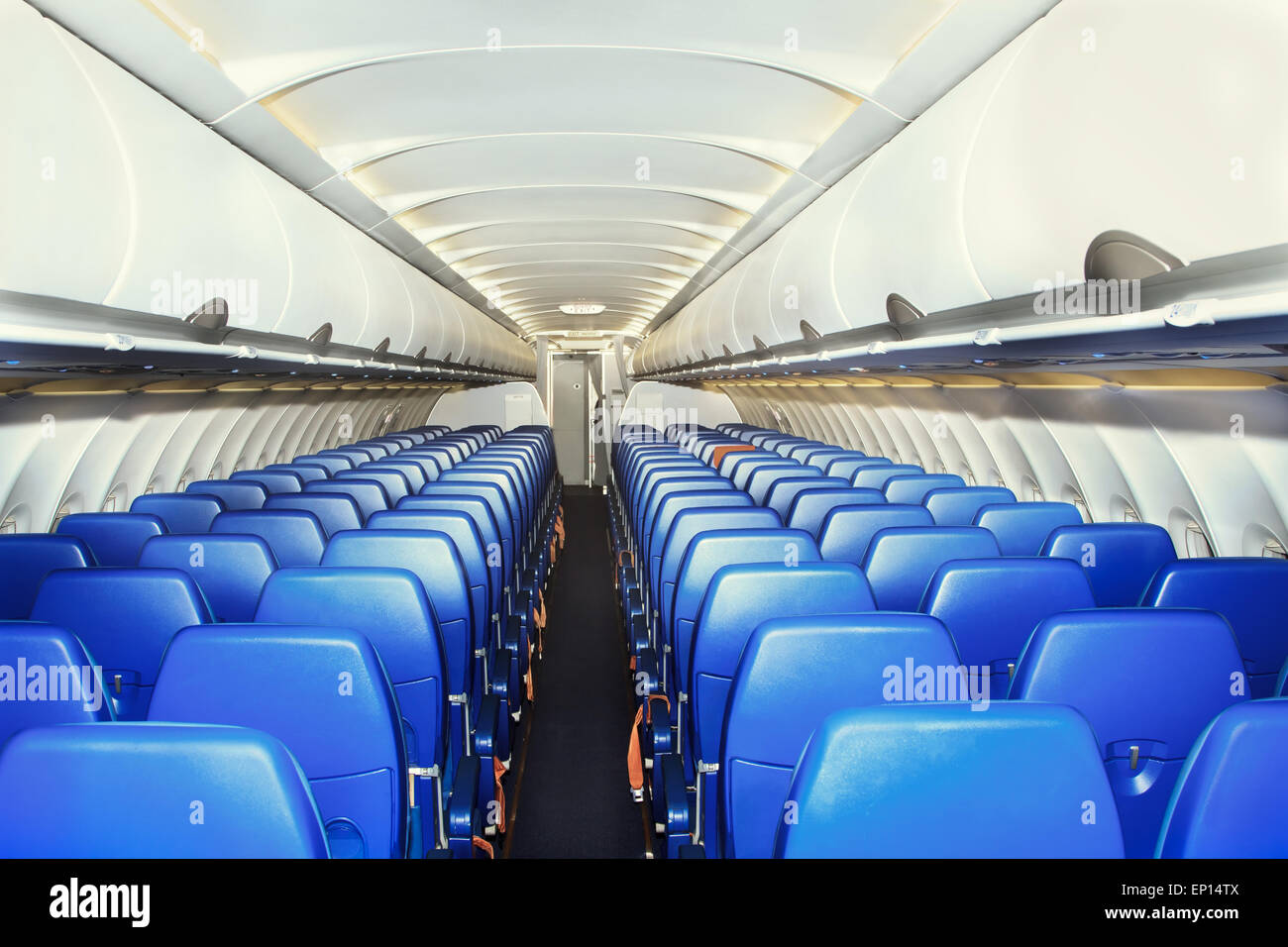 modern interior of the airliner Stock Photo