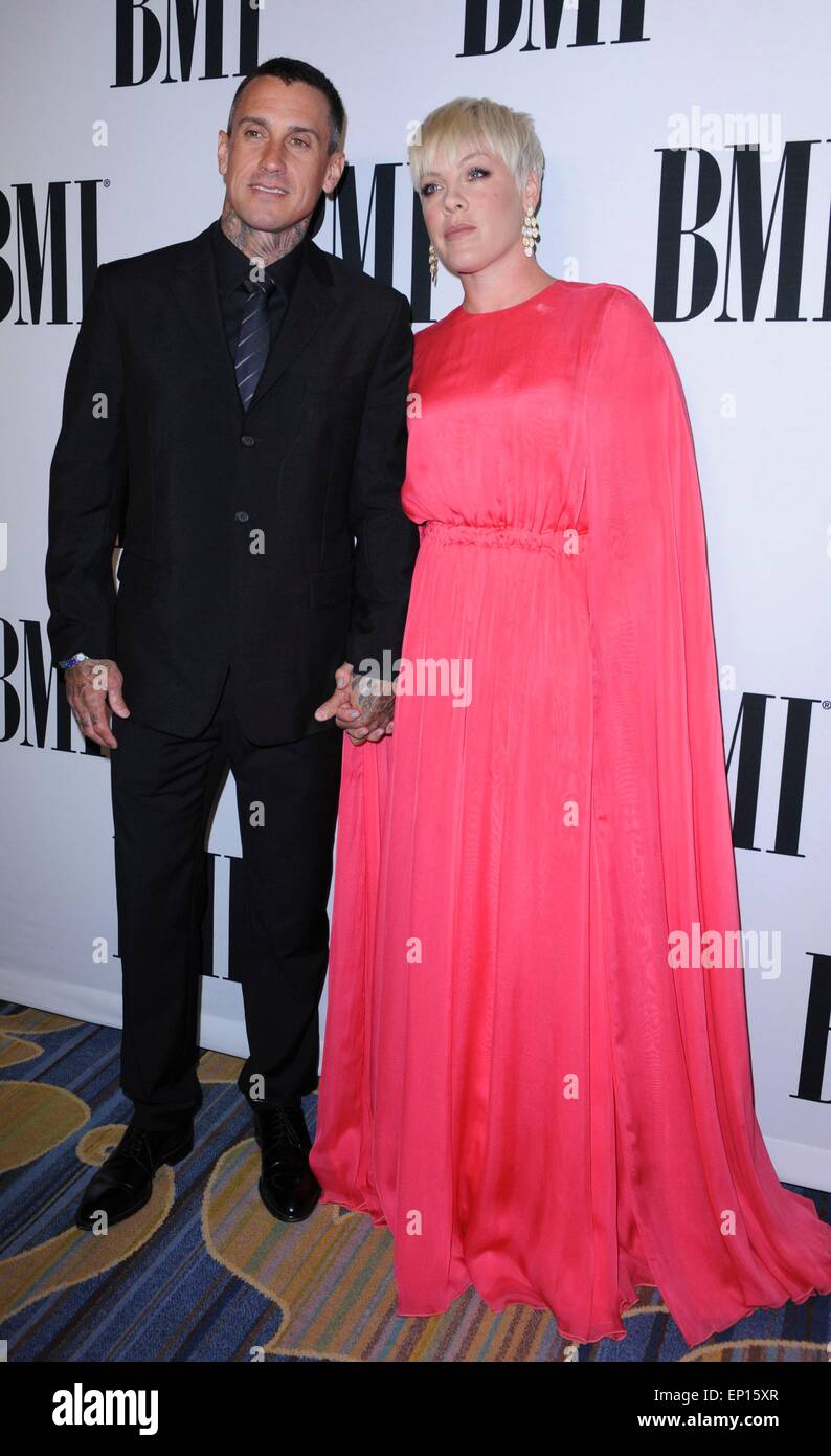 Beverly Hills, CA. 12th May, 2015. Pink, husband Carey Hart at arrivals for 63rd Annual BMI Pop Awards, The Beverly Wilshire Hotel, Beverly Hills, CA May 12, 2015. Credit:  Elizabeth Goodenough/Everett Collection/Alamy Live News Stock Photo