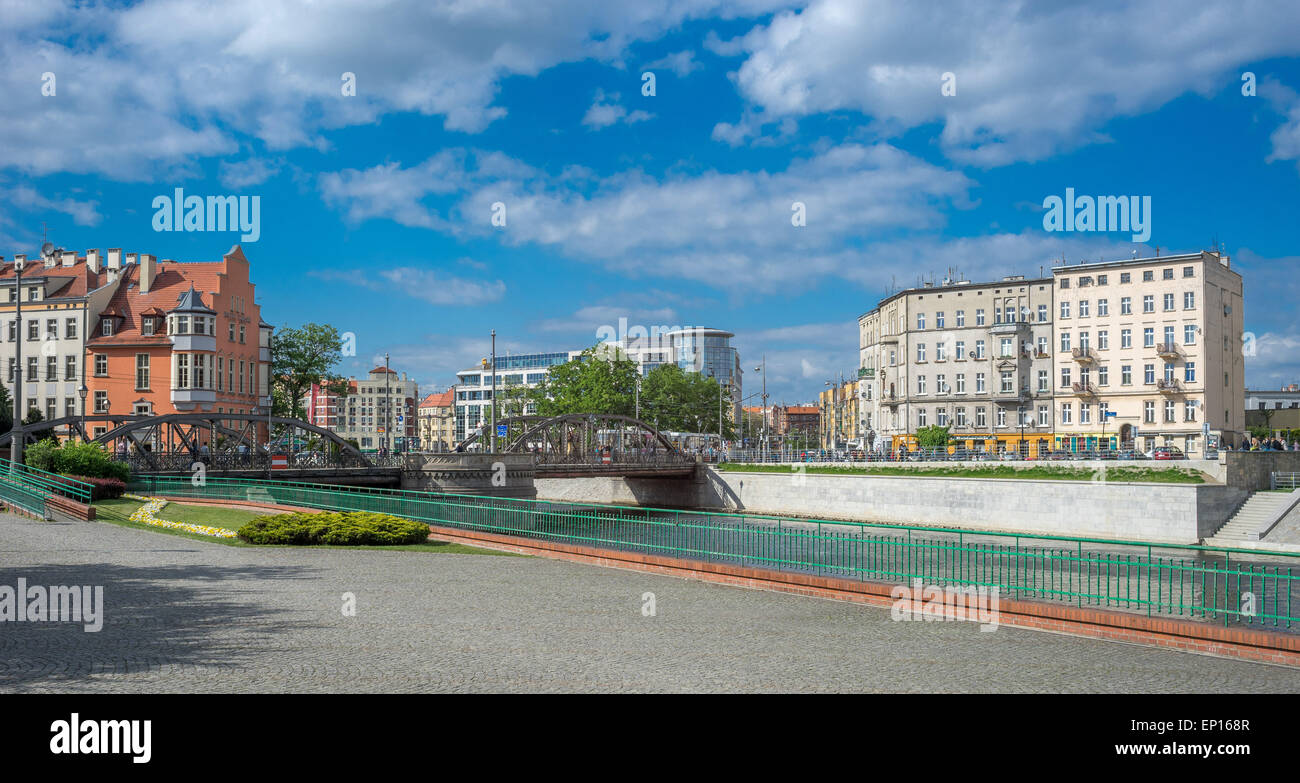 Wroclaw Odra River Ostrow Tumski sunny spring day Stock Photo - Alamy
