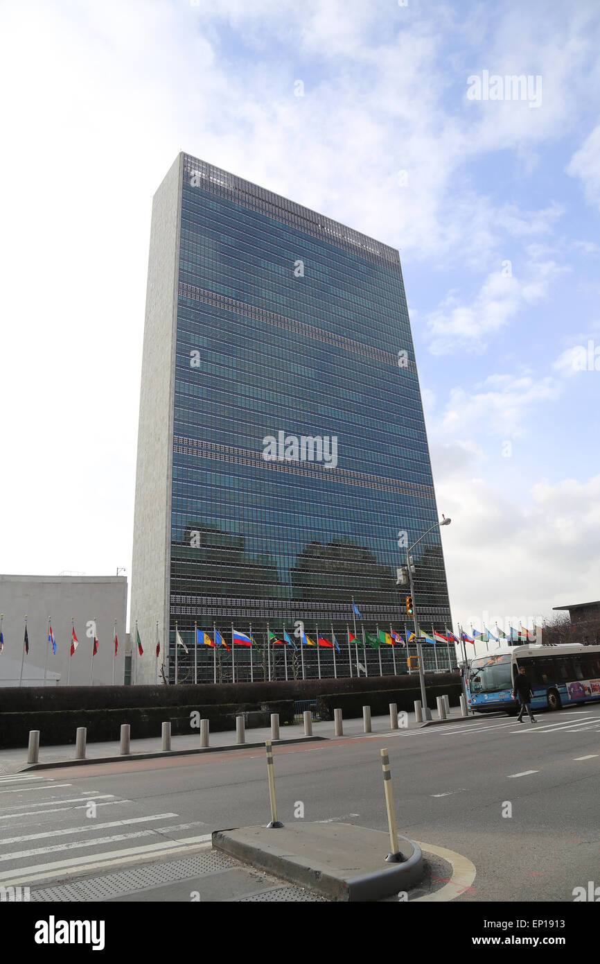 Headquarters of United Nations. Secretariat building. New York city