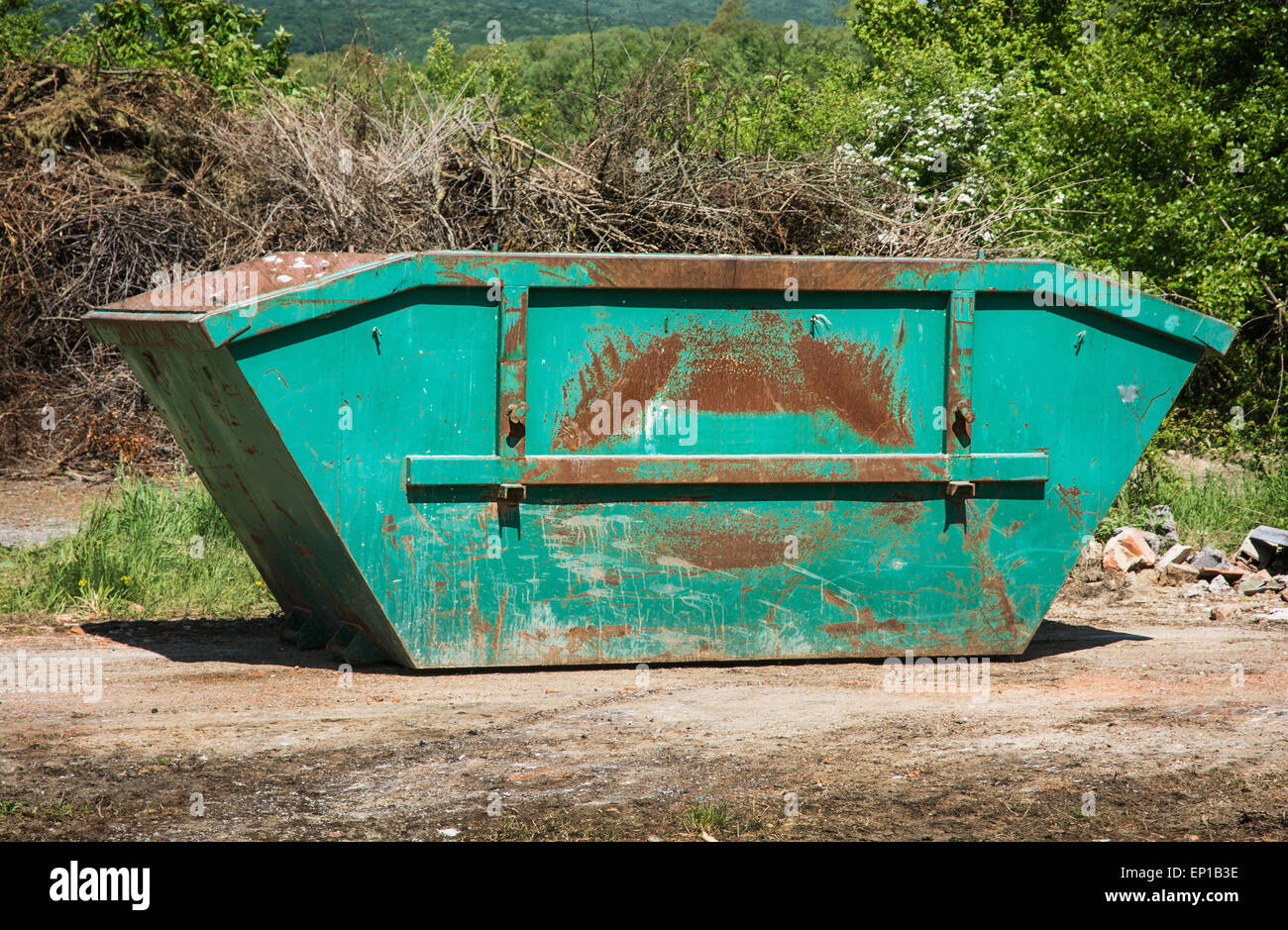 Big dumpster trash in the landfill Stock Photo Alamy