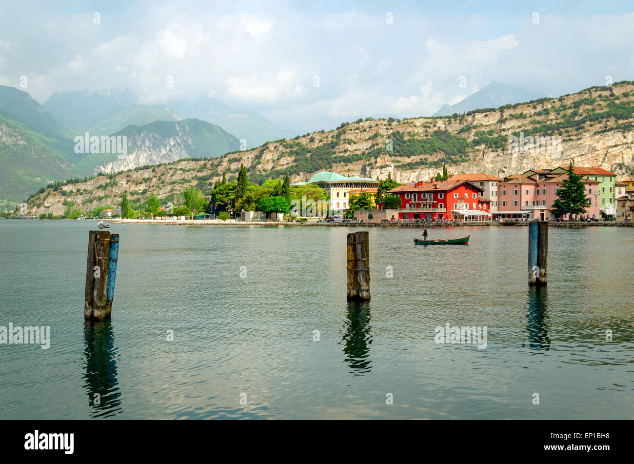 Lake Garda, Town of Torbole (Trentino, Italy) Stock Photo