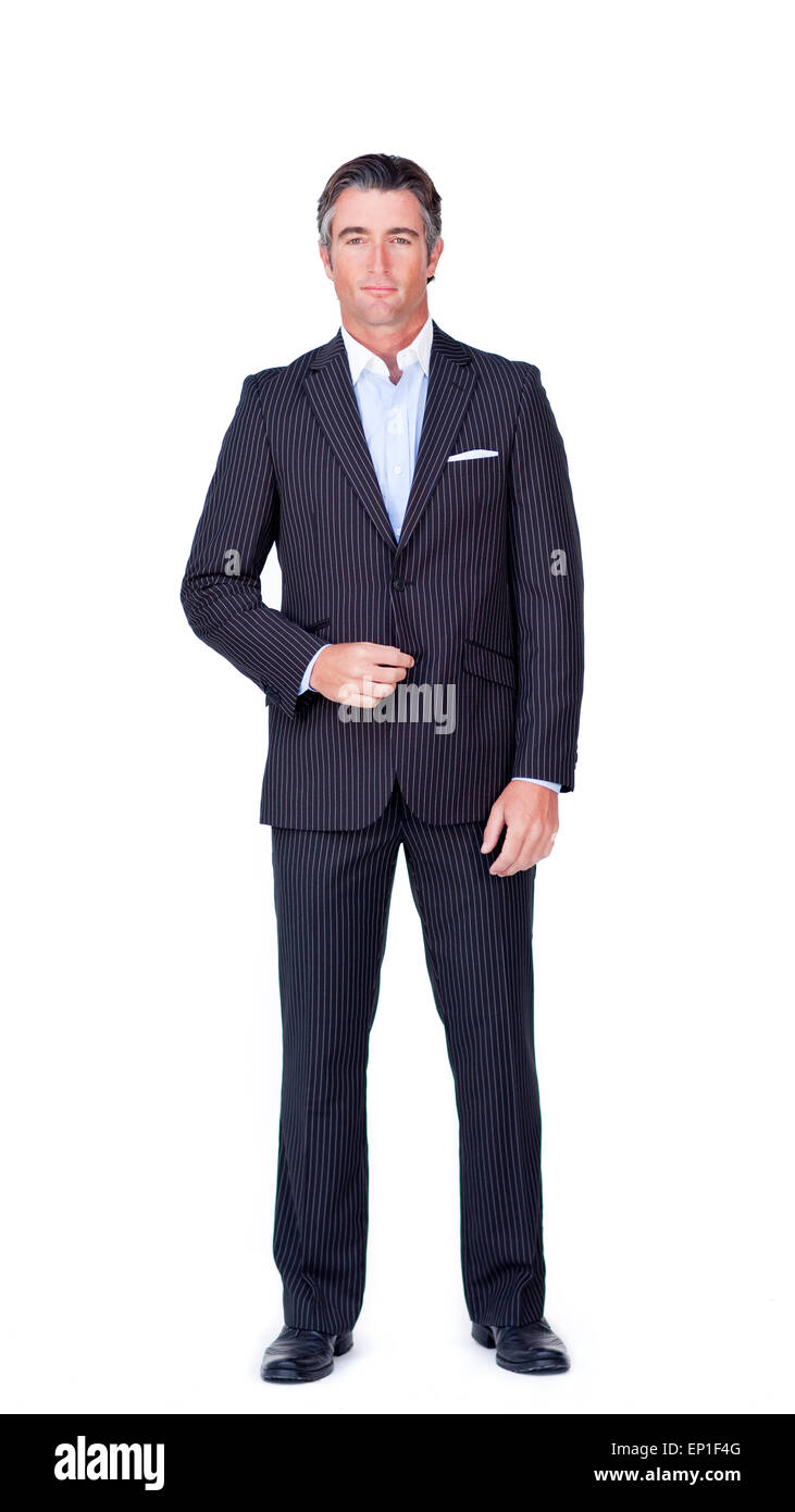 Portrait of a confident businessman against a white background Stock ...