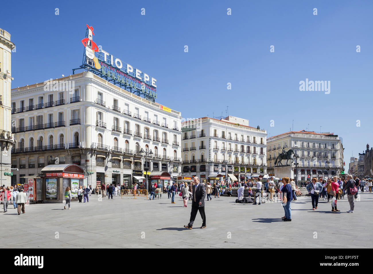Sol Square, Puerta del Sol, Madrid, Spain Stock Photo