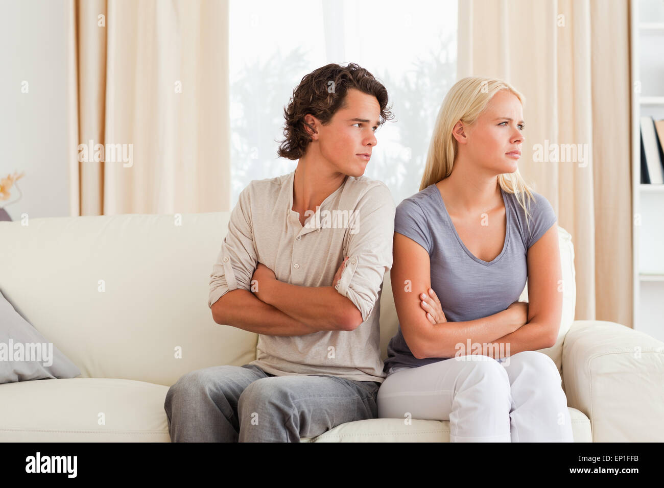 Man angry at her wife Stock Photo - Alamy