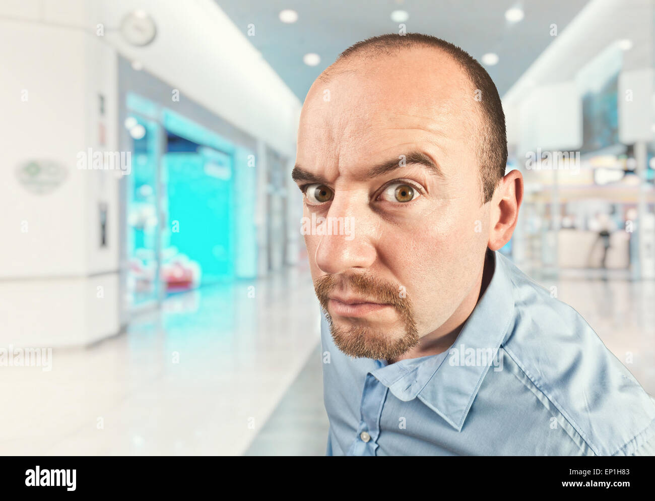 portrait of man and indoor background Stock Photo
