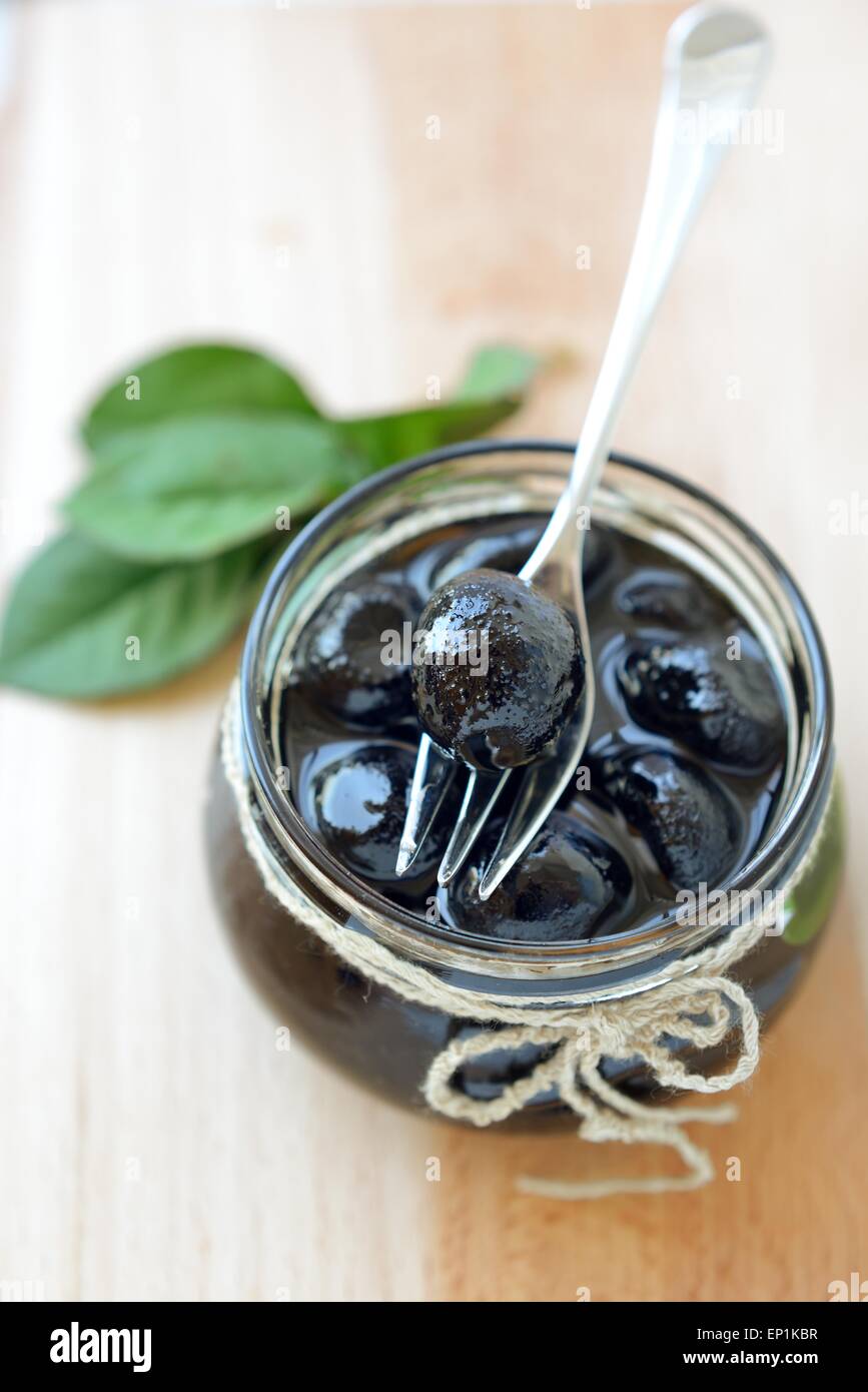 Jam made from young green walnuts Stock Photo Alamy