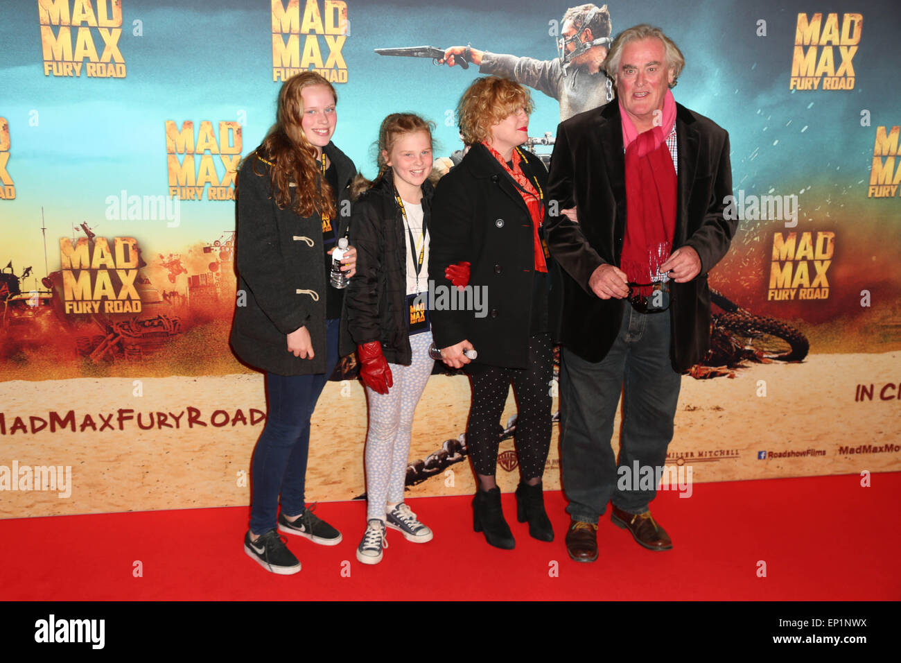 Sydney, Australia. 13 May 2015. Pictured is John Howard (The People Eater)  and family. Cast and crew from the film Mad Max: Fury Road and celebrities  walked the red carpet at Event, image size:1300x956