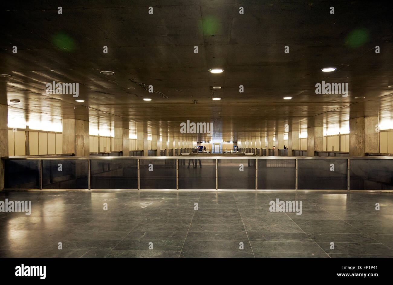Terreiro do Paço Metro Station Concourse in Lisbon Portugal Stock