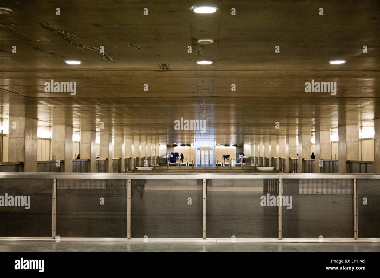 Terreiro do Paço Metro Station Concourse in Lisbon Portugal Stock