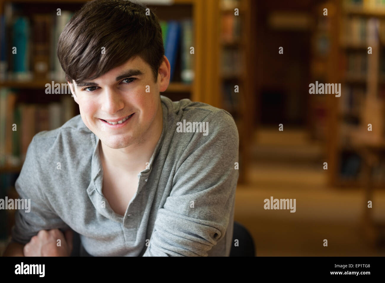 Smiling student posing Stock Photo - Alamy