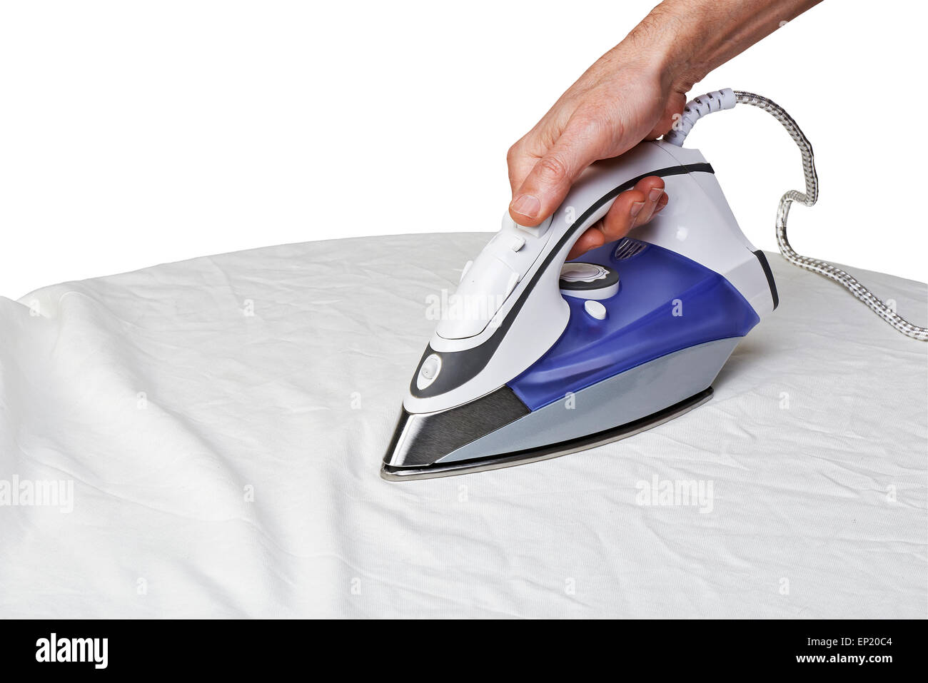 steam iron for smooth out the wrinkles Stock Photo Alamy