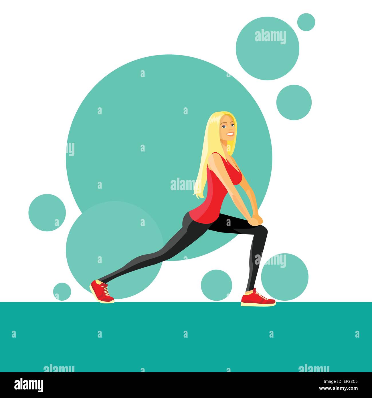 Sport Woman Fitness Girl Exercise Workout Trainer Stock Vector Image And Art Alamy