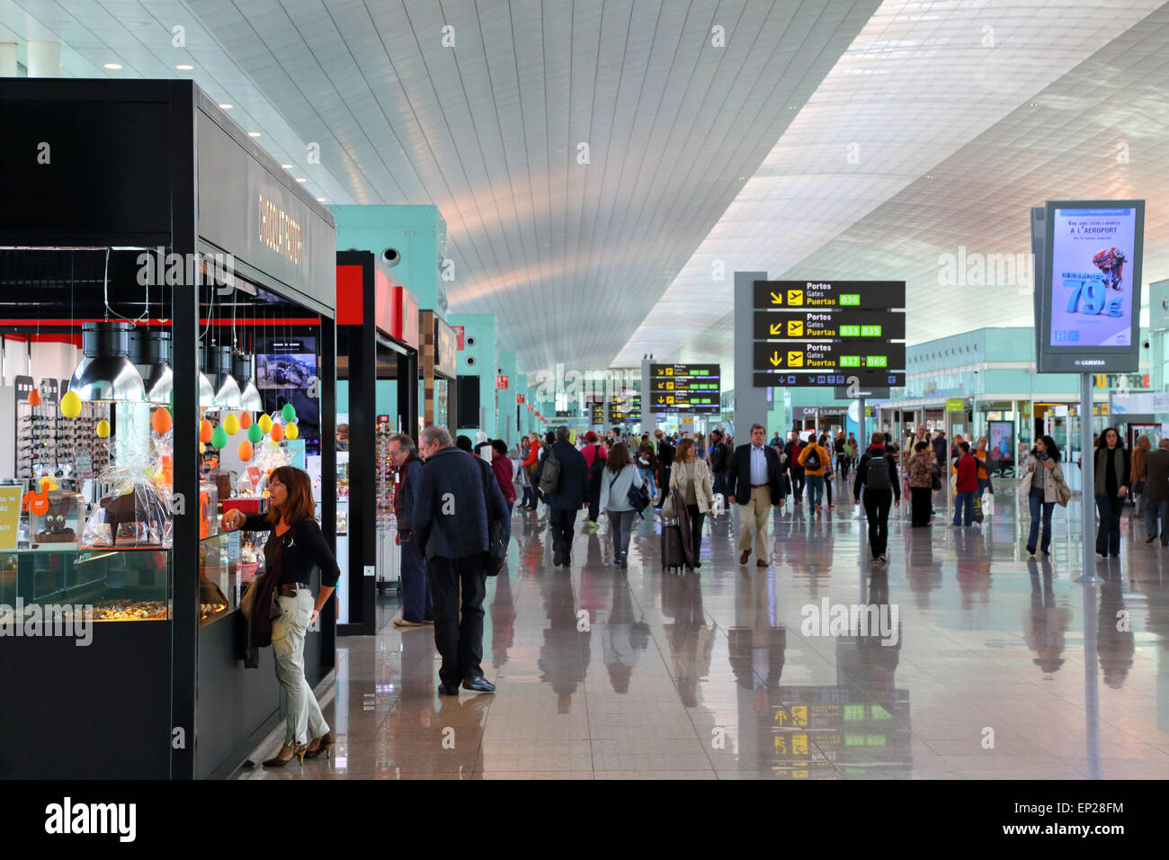 The new Terminal T1 at Barcelona El Prat Airport BCN Stock Photo