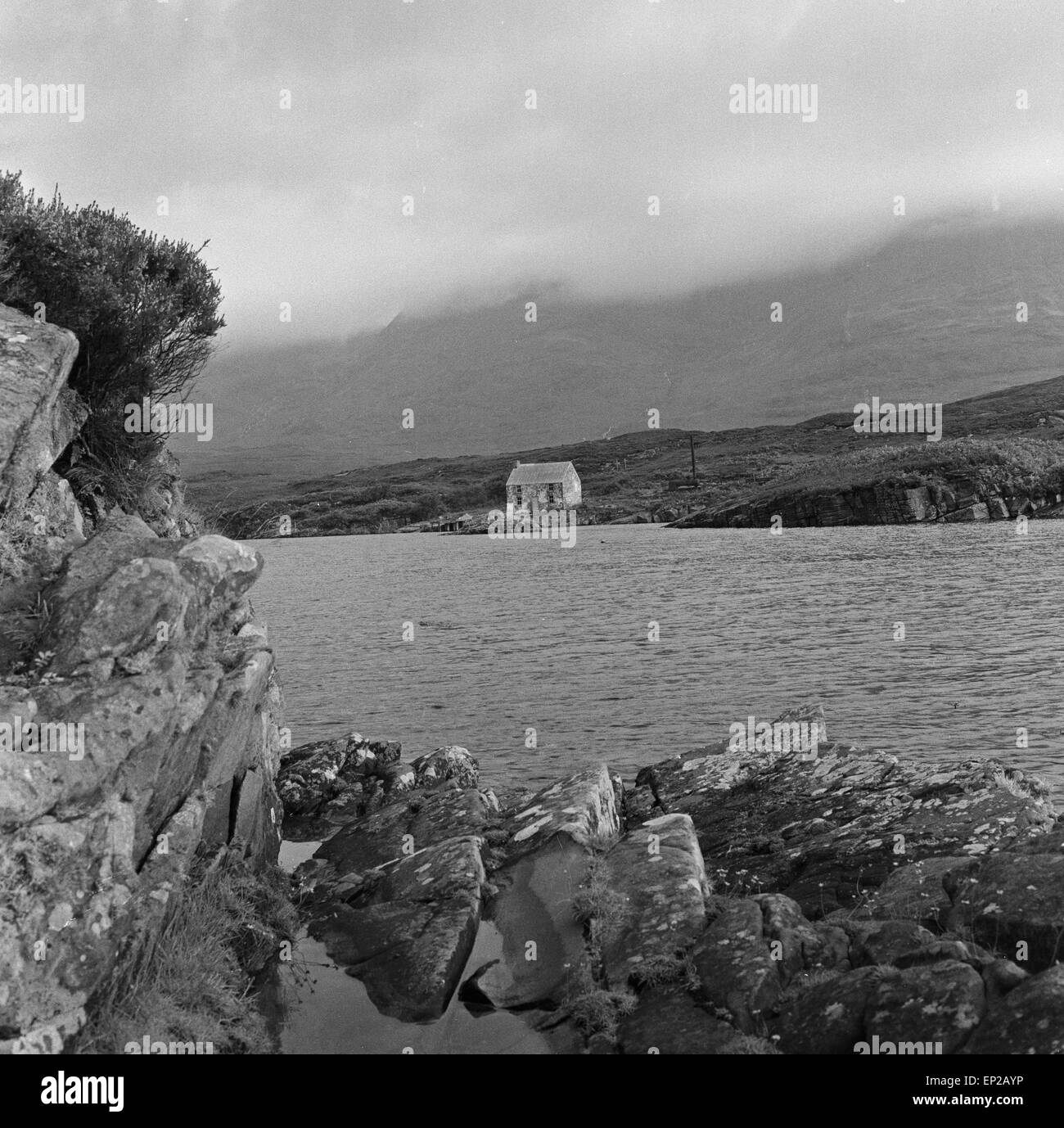 Isle of Soay/Skye, Inner Hebrides, view over the loch. 18/09/1960 Stock Photo