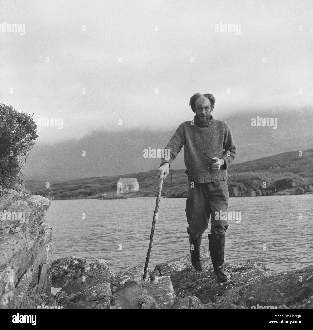 Villager on the Isle of Soay/Skye, Inner Hebrides. 18/09/1960 Stock Photo