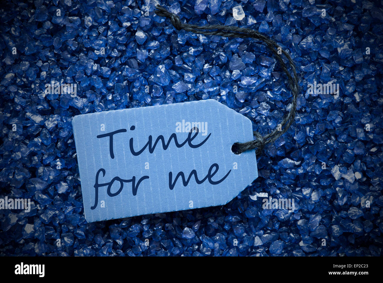 Purple Stones With Label Time For me Stock Photo Alamy