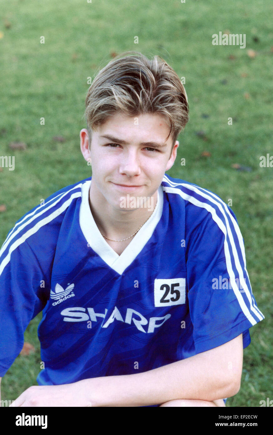 Manchester United youth team player David Beckham, November 1991. Stock Photo
