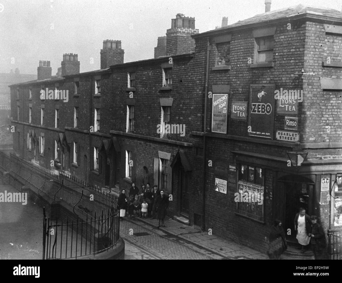 Scarlet Street off St Annes in Liverpool 2nd March, 1933 Stock Photo